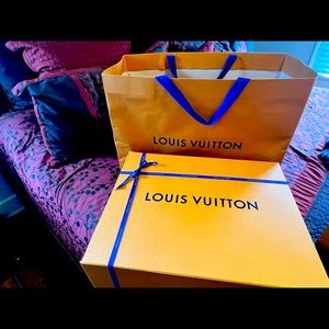 Louis Vuitton large box and shopping bag